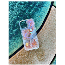 【紅水晶】iPhoneケース　スマホケース　クリアケース　ニュアンス　水彩 8枚目の画像