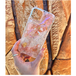 【紅水晶】iPhoneケース　スマホケース　クリアケース　ニュアンス　水彩 7枚目の画像