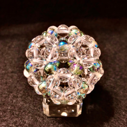 神聖幾何学フラーレン　5A水晶6mm×グリーンアクアオーラ6mm 3枚目の画像