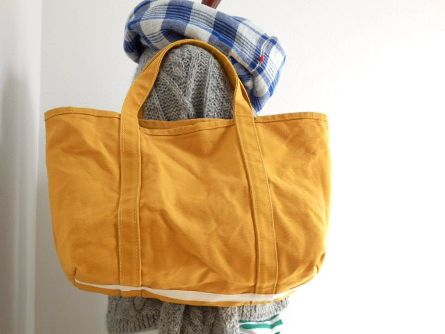 帆布　F/ TOTE BAG  MUSTARD YELLOW　TOTE