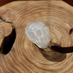 minamo 水のゆらめき 光の軌跡 指輪 琥珀糖 水の中 ガラス とんぼ玉 クリア 2枚目の画像