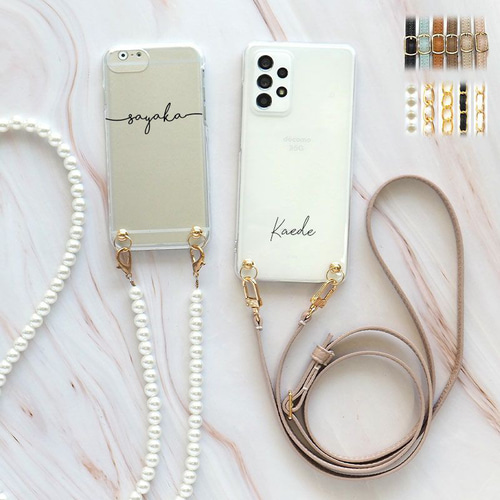 スマホショルダー スマホケース ハード 全機種対応 くすみ