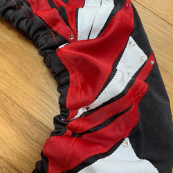 男子新体操　シニアリングケース　1枚仕立て　2ＷＡＹストレッチ　デザイン・赤① 3枚目の画像