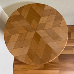 サイドテーブル/飾り台（寄木装飾※寄木細工） 2枚目の画像