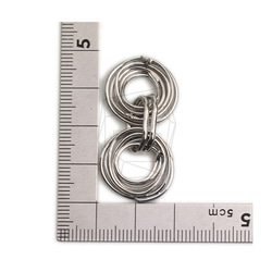 ERG-2201-R【2 pieces】多圓鏈耳環,多圓鏈耳環 第5張的照片