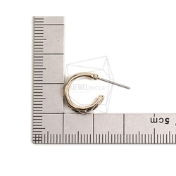 ERG-2207-G【2個入り】ラウンド ピアス,Round  Post Earring/12.2mm X 16.5mm 5枚目の画像