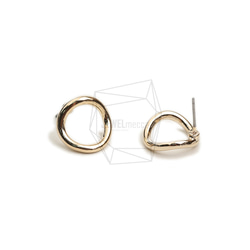 ERG-2209-G【2個入り】ラウンド ピアス,Round  Post Earring/14.6mm X 14.8mm 2枚目の画像