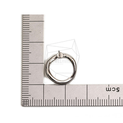 ERG-2209-R【2件】圓形耳環,圓形耳釘/14.6mm X 14.8mm 第5張的照片