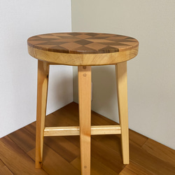 スツール・椅子（寄木装飾） 5枚目の画像