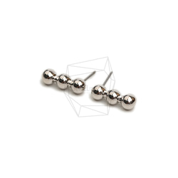 ERG-2211-R【2個入り】ボールピアス /Ball Post Earring/4.8mm X 14.6mm 2枚目の画像