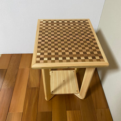 サイドテーブル/飾り台（寄木装飾※寄木細工） 4枚目の画像