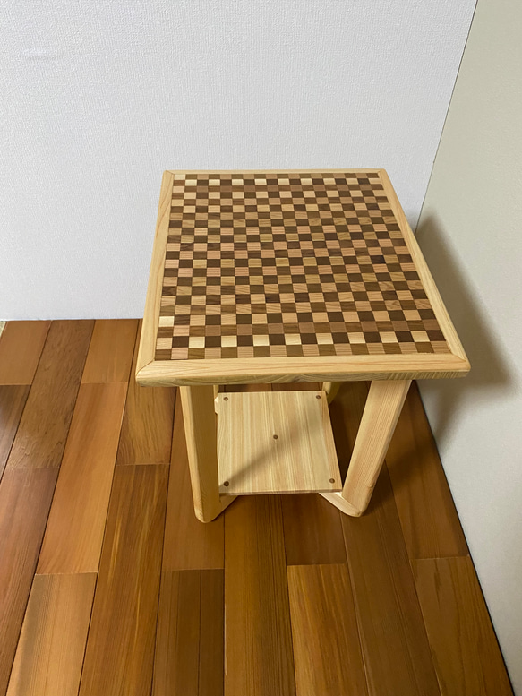 サイドテーブル/飾り台（寄木装飾※寄木細工） 4枚目の画像