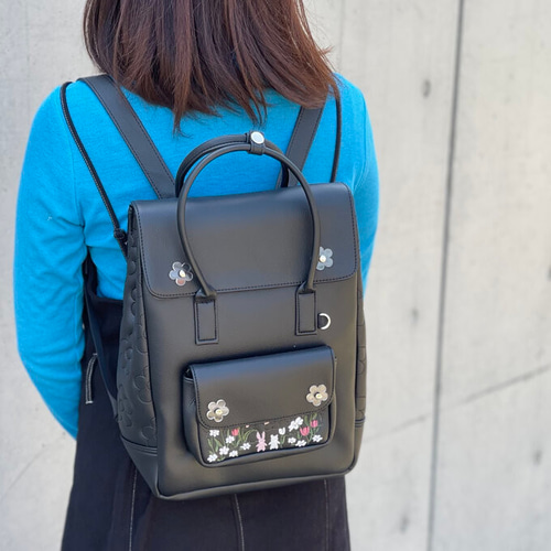 リュック レザー 刺繍 レディース 防水 A4サイズ バッグ 鞄 リュック レザー 刺繍 レディース 防水 A4サイズ バッグ 鞄