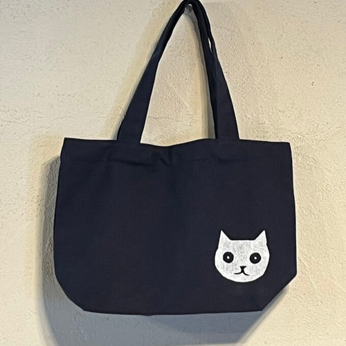ヌビトートバック 大容量 2ハンドル マザーズバッグ グレー ファミリアチェック ネイビー トートバッグ アトリエ シュシュアンジュ  通販｜Creema(クリーマ) 18580973