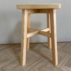 スツール・椅子　（寄木装飾/※寄木細工:ヘリンボーン柄） 7枚目の画像