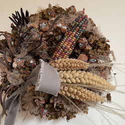 【本日！4000yen】Dried Gettou Wreath (月桃リース) withレインボートウモロコシ 7枚目の画像