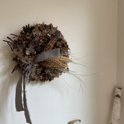 【本日！4000yen】Dried Gettou Wreath (月桃リース) withレインボートウモロコシ 5枚目の画像