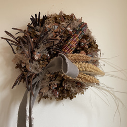 【本日！4000yen】Dried Gettou Wreath (月桃リース) withレインボートウモロコシ 9枚目の画像