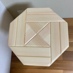 スツール・椅子（寄木装飾）【４色対応】 4枚目の画像