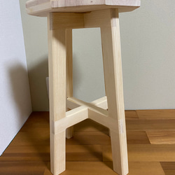 スツール・椅子（寄木装飾）【４色対応】 6枚目の画像
