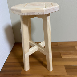 スツール・椅子（寄木装飾）【４色対応】 5枚目の画像
