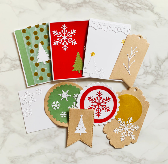 KONTONTY 1 セット クリスマススパイラルオーナメント カード KONTONTY