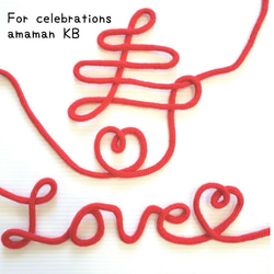 【CF17】前撮りアイテム　赤い糸「寿」「Love」２点セット　フォトプロップス 1枚目の画像