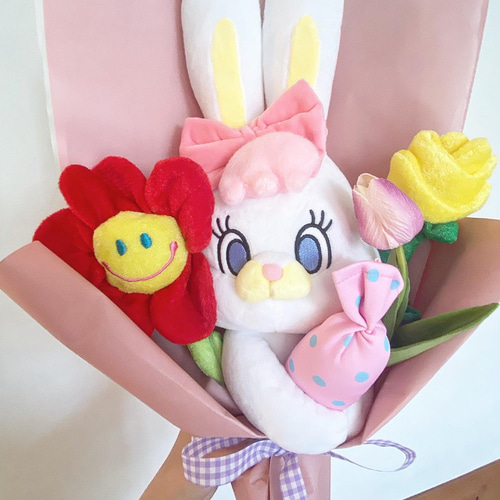 チャンキーフラワー ぬいぐるみ 花束 ギフト 韓国 オルチャン 出産祝 素材 楽天市場】【母の日】スマイルフラワー ぬいぐるみフラワー