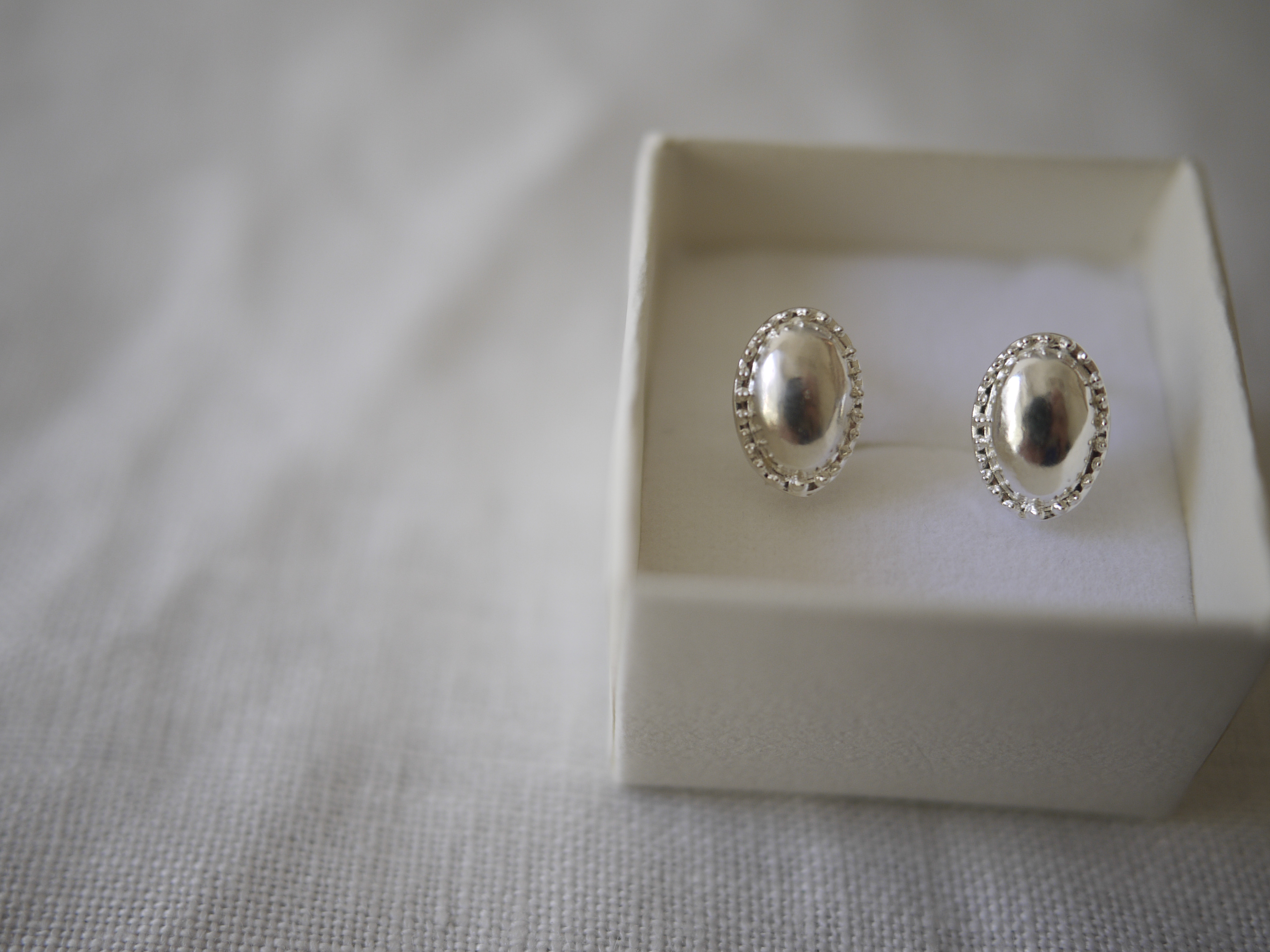 silver925　カボションのイヤリング