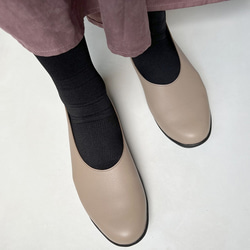 [日本製造] 防水輕盈柔軟山羊皮舒適鞋套穿米色 2020 第4張的照片