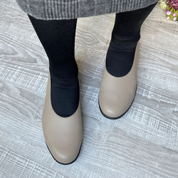 [日本製造] 防水輕盈柔軟山羊皮舒適鞋套穿米色 2020 第2張的照片