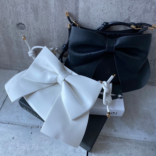 ビッグリボン ショルダーバッグ ギフト プレゼント リボン 可愛い 秋冬  