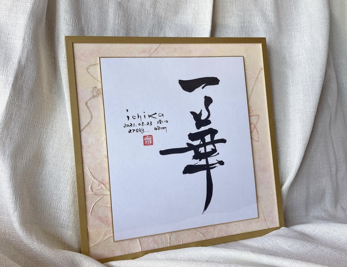 《 お祝いギフト•お宮参り•記念写真 》完全オリジナルアクリルアート女の子命名書