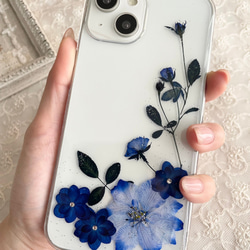 【ほぼ全機種対応スマホケース❁】押し花スマホケース NO.511 押し花＆レジン iPhone/Xperia他 3枚目の画像