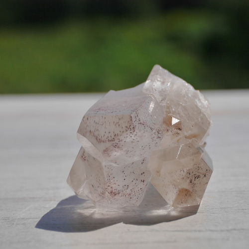 天然石レッドファントムクォーツ約18g約38mm(赤幻影水晶)赤富士水晶