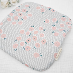 8 層紗布手帕♡ Vilta 花卉圖案 * 20 x 20 厘米蓬鬆紗布手帕 第2張的照片