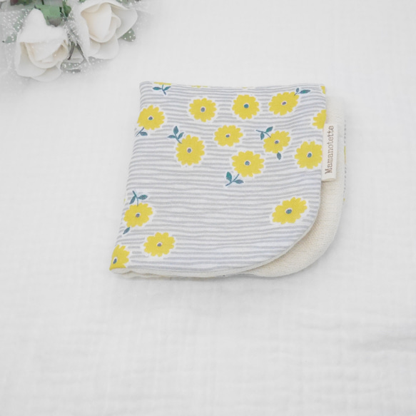 8 層紗布手帕♡ Vilta 花卉圖案 * 20 x 20 厘米蓬鬆紗布手帕 第7張的照片