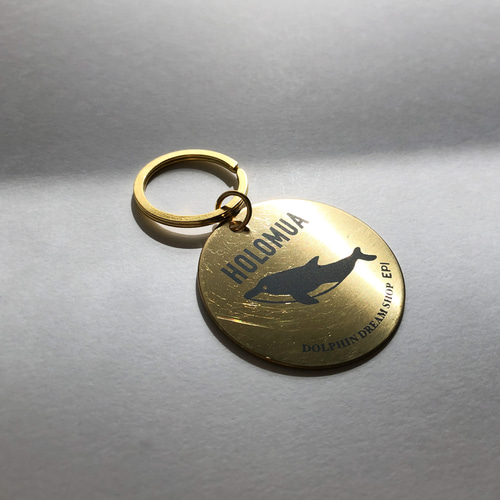 オリジナル・名入れ可能♪ 真鍮 キーホルダー 丸 ブラス