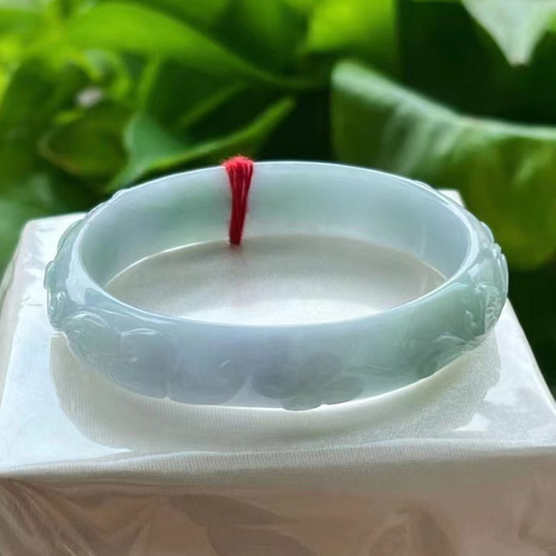 天然石翡翠バングル　鑑定書付き 翡翠バングル 鑑定書付き 52 mm バングル・リストバンド