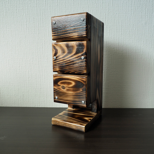 タバコカートンストッカー 木製 ヴィンテージ調 インテリア雑貨