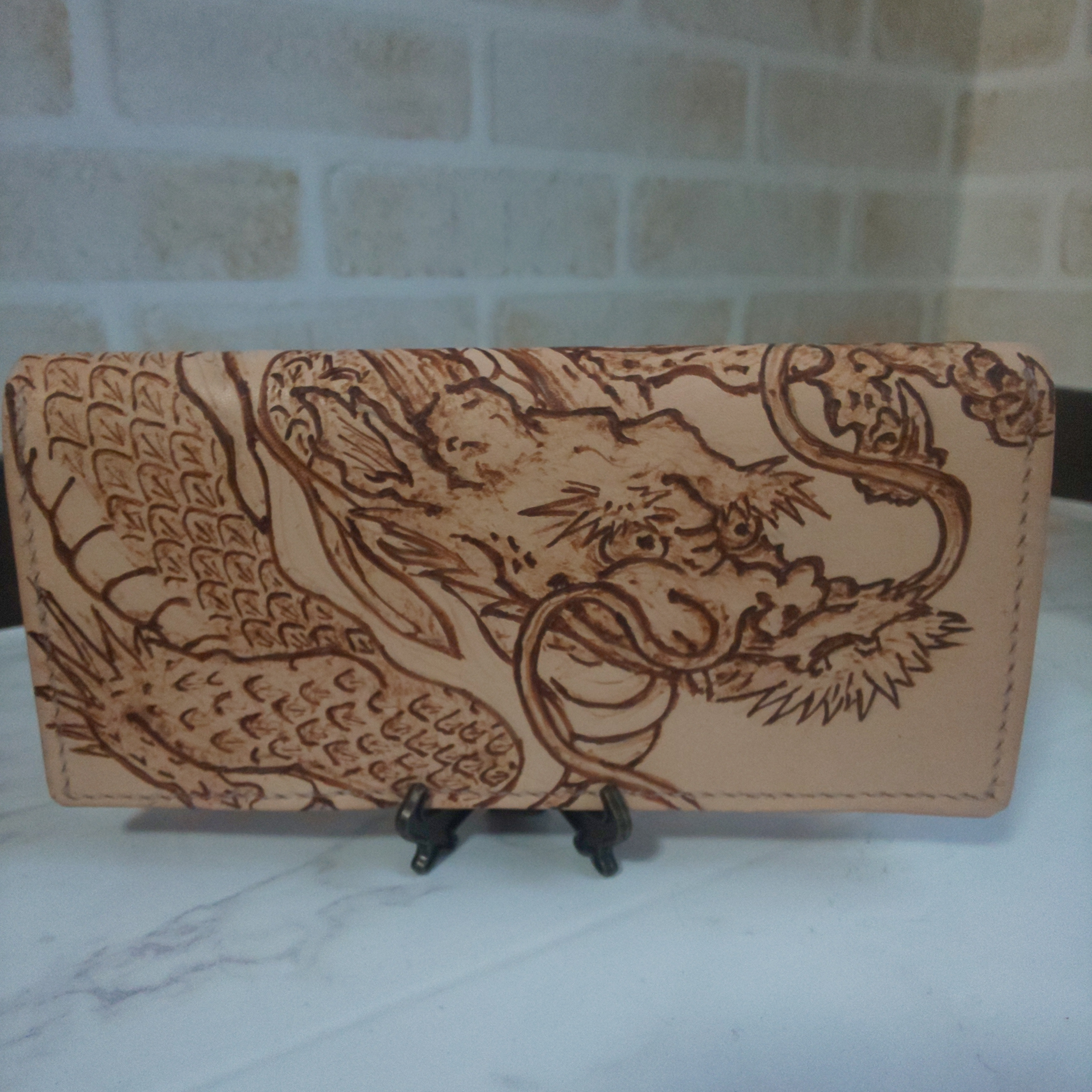 手書き 本革長財布