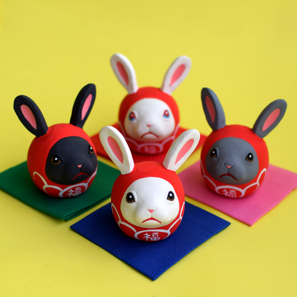 福招き うさのすけ（だるま） その他インテリア雑貨 城南窯 通販