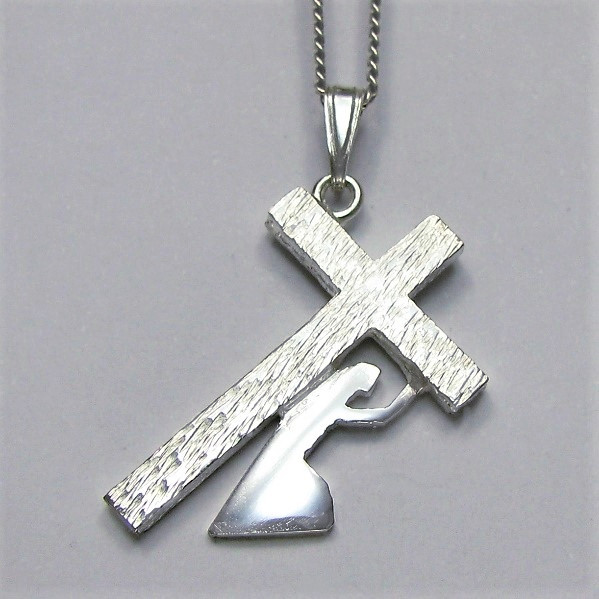 オリジナルデザインクロス　信仰の詩（うた）　十字架を背負うイエス　fc65　ロングセラーです