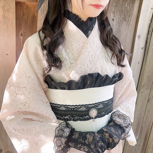 新品 フリルレースパール 重ね衿 繰 重ね襟 成人式 卒業式 袴 新品 フリルレースパール 重ね衿 繰 重ね襟 成人式 卒業式 袴