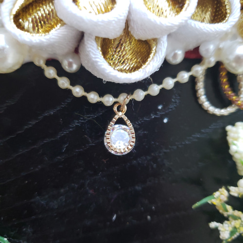 つまみ細工 帯留め 帯飾り 七五三 成人式 金 花魁 振り袖 着物