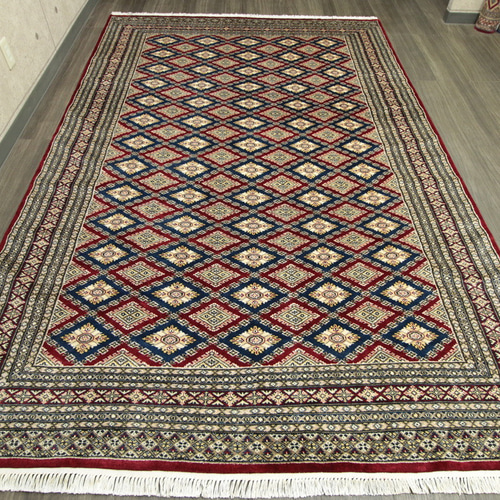 超美品 パキスタン手織り絨毯 ラグ