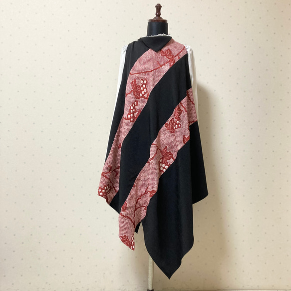 着物リメイク  葡萄のシンプル チュニック 1枚目の画像