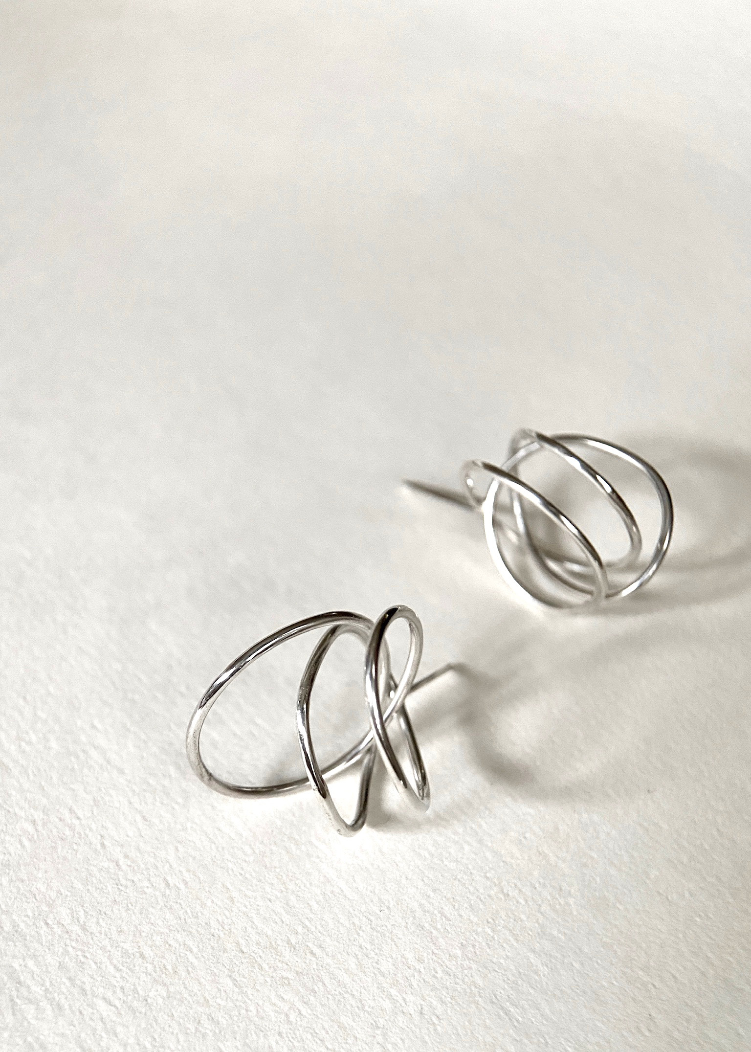 ◇シルバー950ピアス◇サークルワイヤーピアス◇