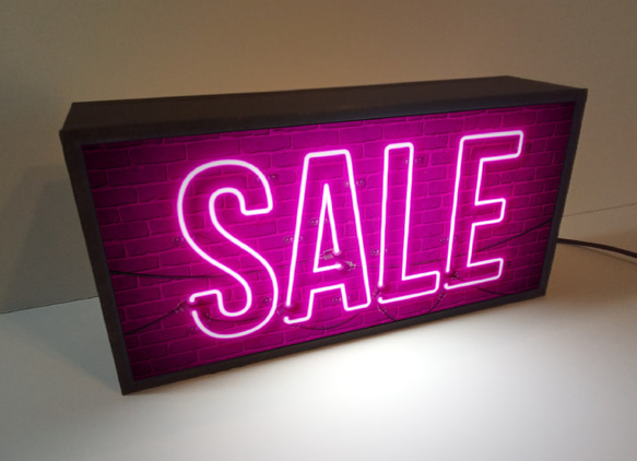 セール バーゲン SALE 安売りコーナー 店舗 ネオン系 ミニチュア サイン ランプ 看板 置物 雑貨 ライトBOX 2枚目の画像