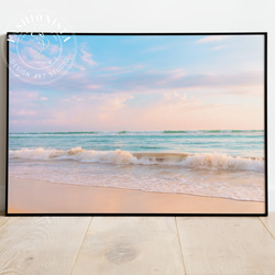 ヒーリング風景画＊波打ち際　海　砂浜　貝　リラックス　夏の日　青　やる気　集中 ヒーリング風景画＊波打ち際 海 砂浜 貝 リラックス 夏の日 青